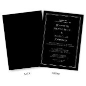 エレガントフォーマルクラシック白黒仮想結婚OS 招待状