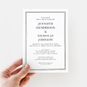 エレガントフォーマルクラシック白黒仮想結婚OS 招待状