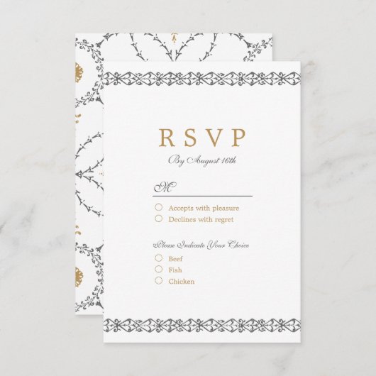 エレガントフォーマルクラシック 出欠カード (正面/裏面)