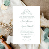 エレガントフォーマルグ淡い色のロ結婚グ 招待状