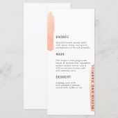 エレガントフォーマルシンプルミニマ結婚リストのメニュー メニュー (正面/裏面)