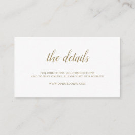 エレガントフォーマルシンプルScript Webサイトの金ゴールド結婚の エンクロージャーカード