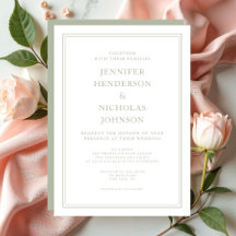 エレガントフォーマルセージ結婚グリーン