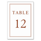エレガントフォーマルテラコタ結婚ス テーブルナンバー (裏面)