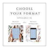 エレガントフォーマルパウダブルー結婚ズ 招待状