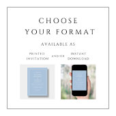 エレガントフォーマルパウダブルー結婚ズ 招待状