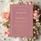 エレガントフォーマルピ結婚ンク 箔招待状