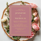 エレガントフォーマルピ結婚ンク 箔招待状