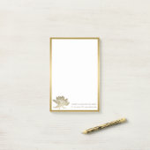 エレガントフォーマルフェイク金ゴールドロータスフローラ事業 ポストイット (デスク上)