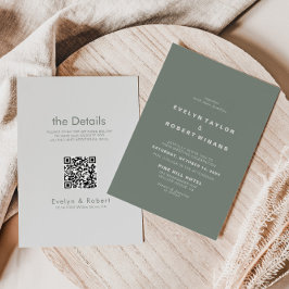 エレガントフォーマルフロントとバック結婚ズ 招待状