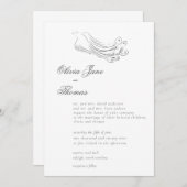 エレガントフォーマルミニマモダンルピャック結婚ス 招待状 (正面/裏面)