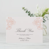 エレガントフォーマルモダンクラシックオーキッドイ結婚ンク サンキューカード (スタンド正面)