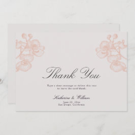 エレガントフォーマルモダンクラシックオーキッドイ結婚ンク サンキューカード