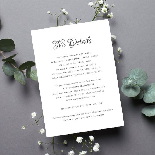 エレガントフォーマル書結婚詳細 エンクロージャーカード