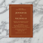 エレガントフォーマル結婚金ゴールド 箔招待状