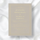 エレガントフォーマル金ゴールド結婚ー 箔招待状