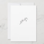 エレガントフォーマル金ゴールド・スクリプト・フレームのブライダルシャワー 招待状 (裏面)