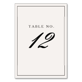 エレガントフォーマル黒枠書道結婚の テーブルナンバー