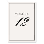 エレガントフォーマル黒枠書道結婚の テーブルナンバー (裏面)