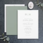 エレガントフォーマルSage Green書道モノグラム 招待状<br><div class="desc">あなたの結婚文房具は、このセージ緑の書道モノグラムの招待状であなたの特別な日のロマンスとエレガント美しいをキャプチャしよう！私たち素晴らしとフォーマルデザインは上品な緑の招待を特徴としている。その後、美しいカップルMonogram、あなたの詳細パーソナライズされたとアクセントを加え、美しいセージの緑の中で手モダンで文字を書いた書でアクセント。この招待フォーマルは親の名前を含むクラシックのバージョンを使用する。本当にエレガント重要な大事な行事だ！この信じられないほどの招待で、必ずゲスト全員に永続的な印象を与える。一致するセット結婚の一部。スイート全体を表示： https://www.zazzle.com/collections/elegant_formal_sage_green_calligraphy_monogram-119381009706517554一致する連絡製品のデザイナー。著作権Anastasia Surridge for エレガント招待状.すべての権利が留保されている。</div>