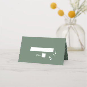 エレガントフォーマルSage Olive Green結婚 Script プレイスカード
