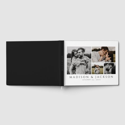 エレガントフォーモダンフォト結婚のゲストブック ゲストブック (全面)