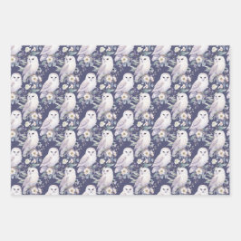 エレガントフクロウ ラッピングペーパーシート