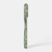 エレガントフラワーガーデン Reverie Sage Green ボタニカル iPhoneケース (右側面)