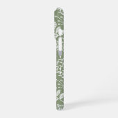 エレガントフラワーガーデン Reverie Sage Green ボタニカル iPhoneケース (左側面)
