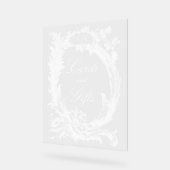 エレガントフランスのクラシックフローラ アクリルサイン (傾斜)