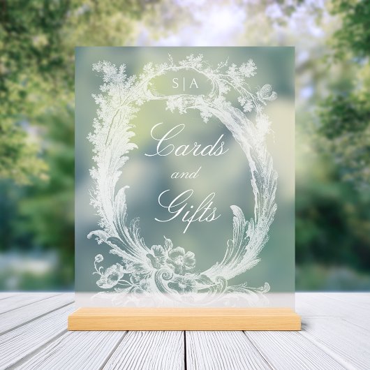 エレガントフランスのクラシックフローラ アクリルサイン