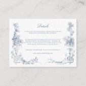 エレガントフランスのクラシックフローラ エンクロージャーカード (正面)