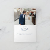 エレガントフランスのクラシックフローラ サンキューカード (内部)