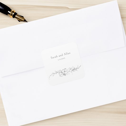 エレガントフランスのクラシックフローラ スクエアシール