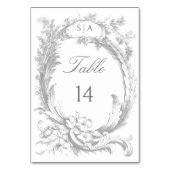 エレガントフランスのクラシックフローラ テーブルナンバー (裏面)