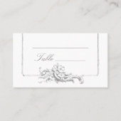 エレガントフランスのクラシックフローラ プレイスカード (正面)