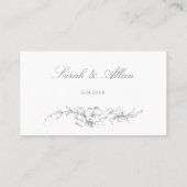 エレガントフランスのクラシックフローラ プレイスカード (裏面)