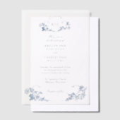 エレガントフランスのクラシックフローラ ベラム紙招待状 (オフセット)