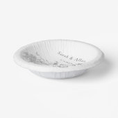 エレガントフランスのクラシックフローラ ペーパーボウル (傾斜あり)