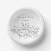 エレガントフランスのクラシックフローラ ペーパーボウル (正面)