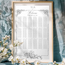 エレガントフランスのクラシックフローラ ポスター