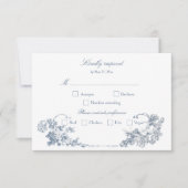 エレガントフランスのクラシックフローラ 出欠カード (正面)