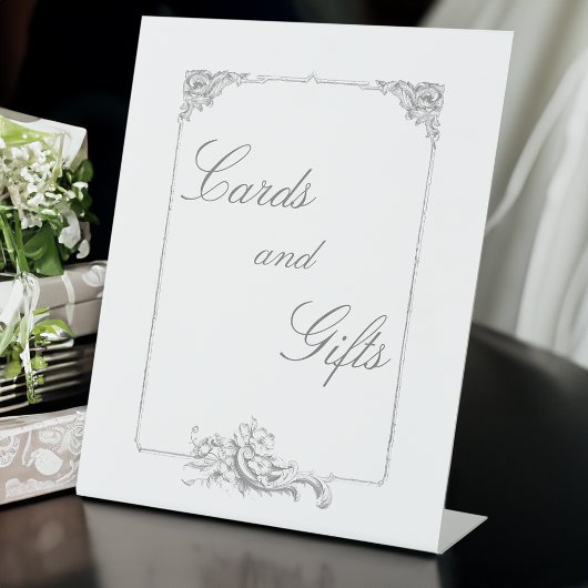 エレガントフランスのクラシックフローラ 台座サイン