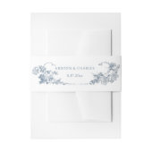 エレガントフランスのクラシックフローラ 招待状ベリーバンド (正面例)