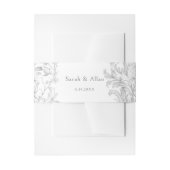 エレガントフランスのクラシックフローラ 招待状ベリーバンド (正面例)