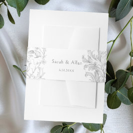 エレガントフランスのクラシックフローラ 招待状ベリーバンド