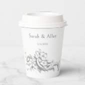 エレガントフランスのクラシックフローラ 紙コップ (裏面)