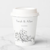 エレガントフランスのクラシックフローラ 紙コップ (正面)