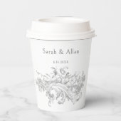 エレガントフランスのクラシックフローラ 紙コップ (裏面)