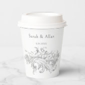 エレガントフランスのクラシックフローラ 紙コップ (正面)